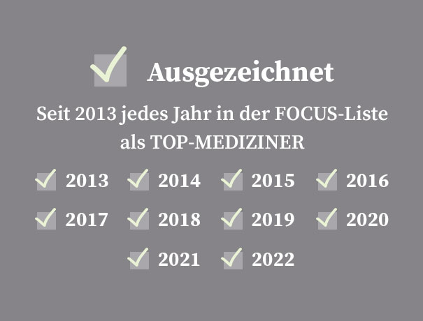 FOCUS Top-Ärzteliste: Erneute Platzierungen im Ranking