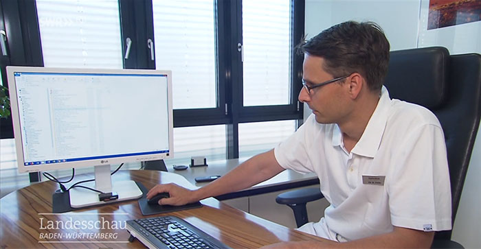 Dr. Feise im Interview mit SWR Fernsehen