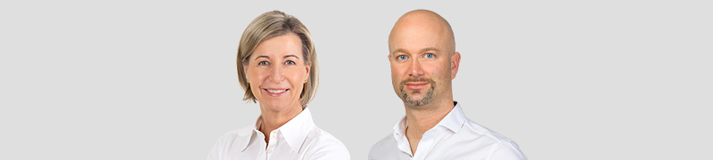 Bildcollage von Dr. Dr. med. Susanne Herrmann-Frühwald und Dr. med. Gregor F. Fuchshuber, Fachärzte für Plastische Chirurgie in Stuttgart